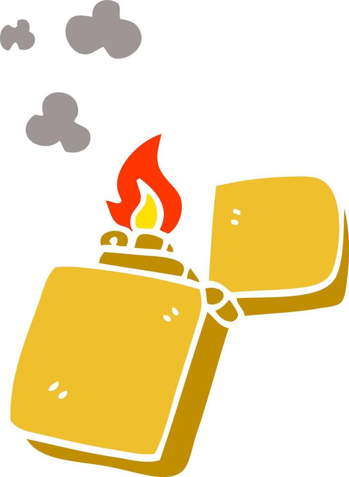 cartoon doodle gold lighter vector