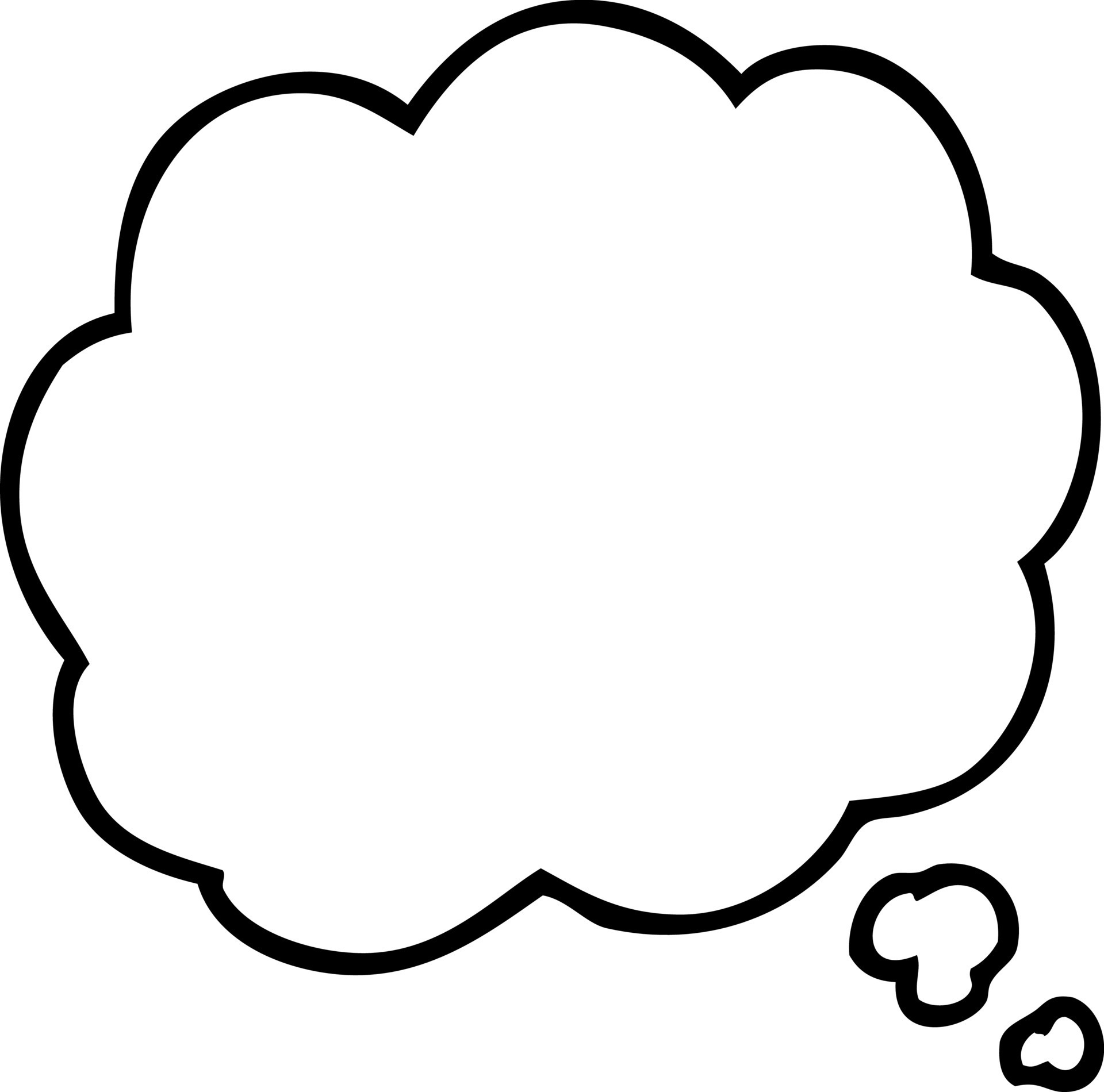 line drawing cartoon thought cloud 12200298 Vector Art at Vecteezy