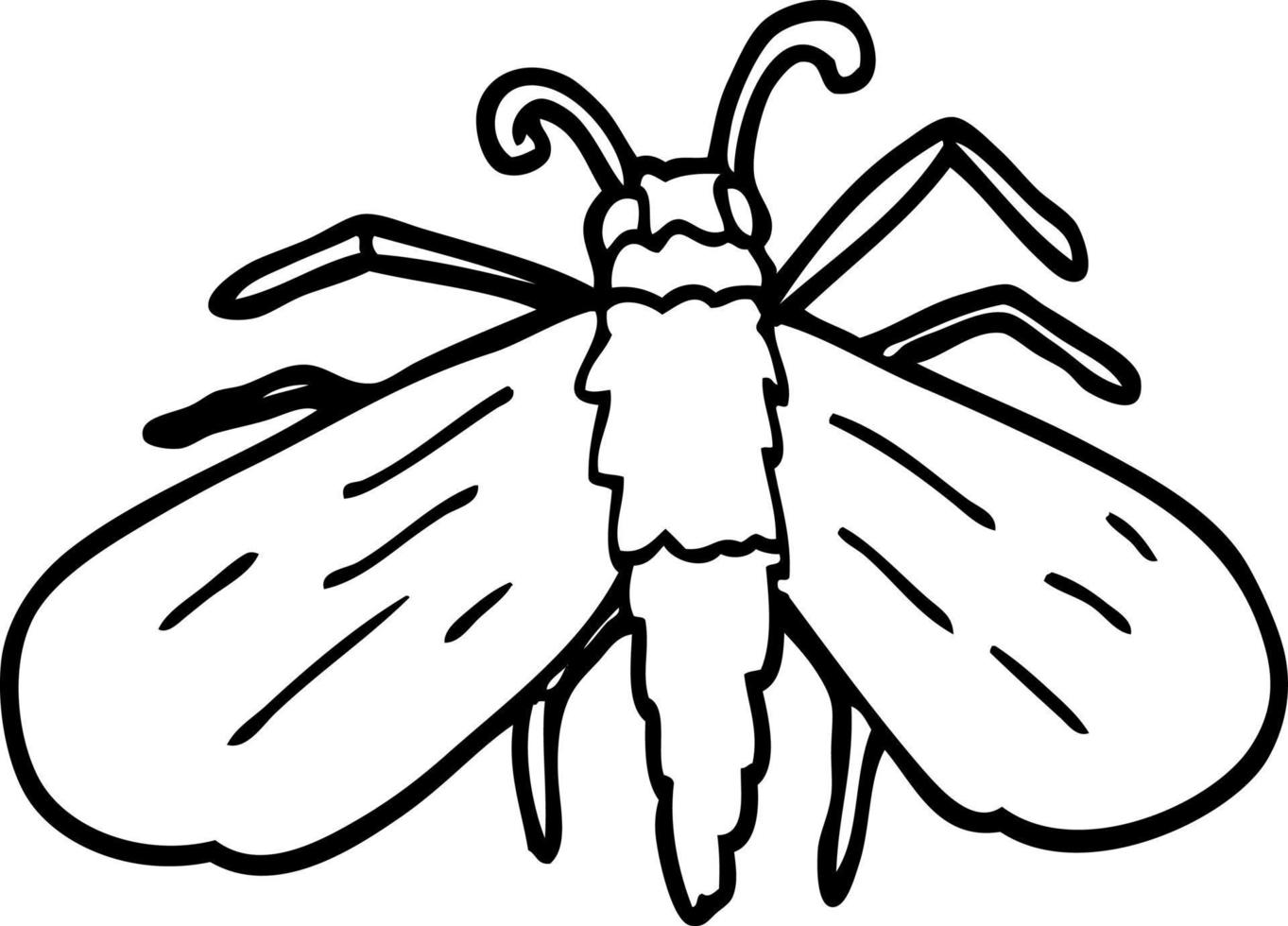 line drawing cartoon fly vector