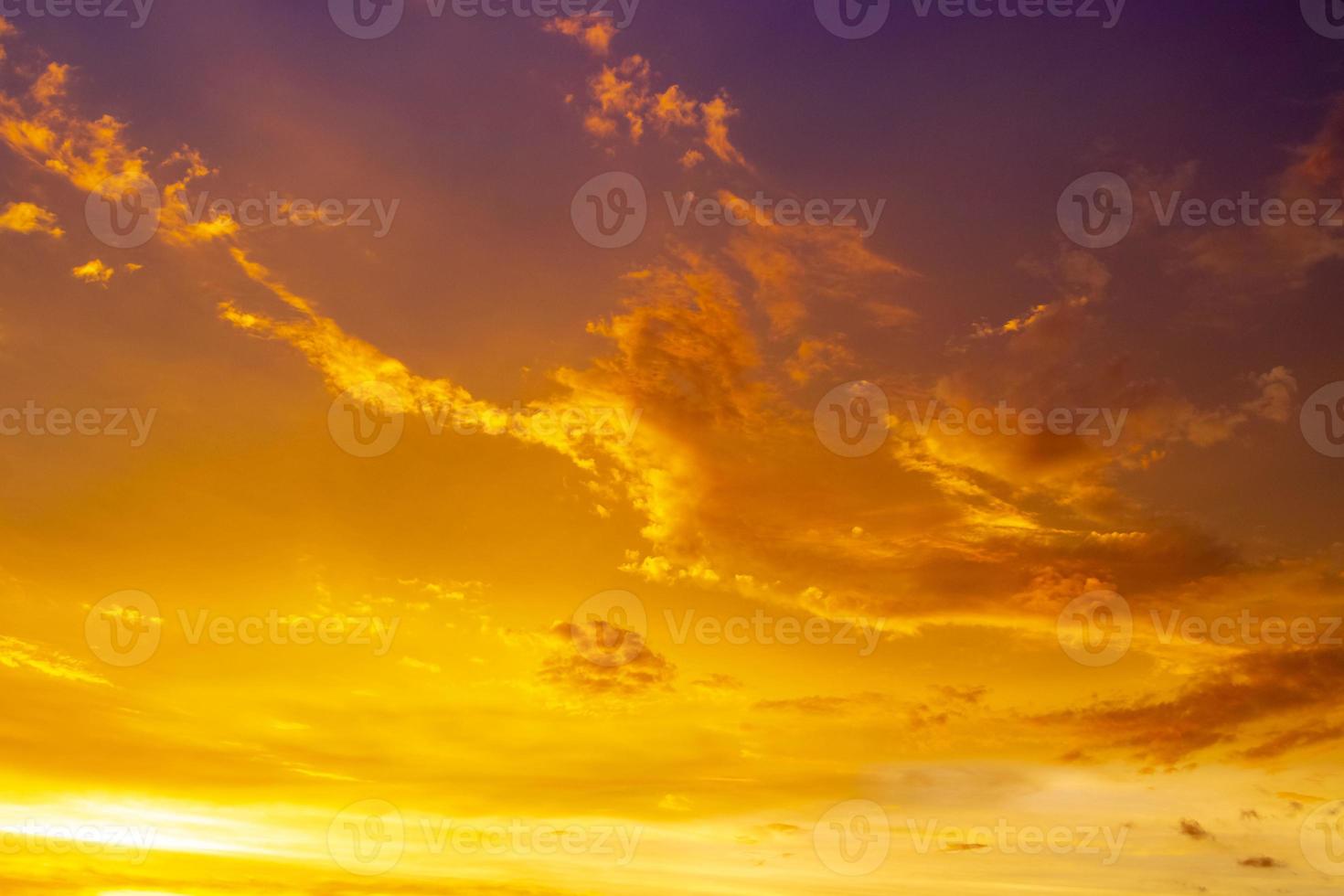 Beautiful stunning colorful and golden sunset at Phuket island Thailand. photo