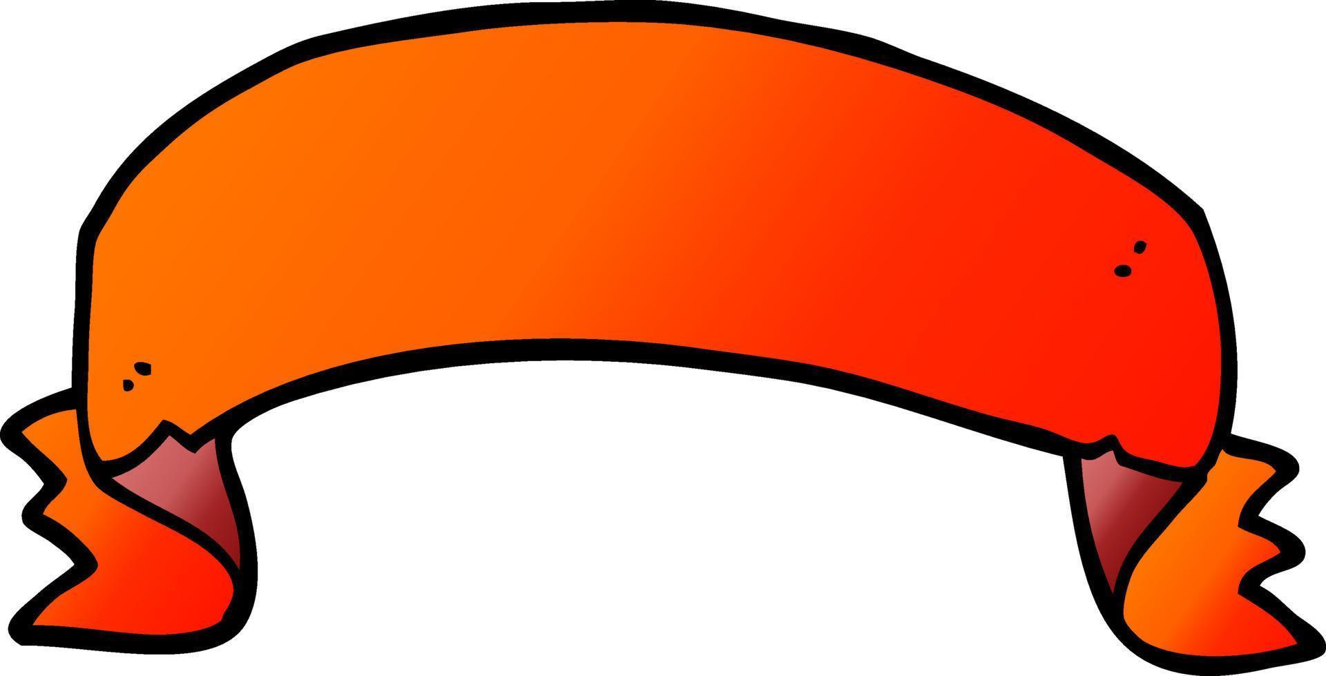 cartoon doodle scroll banner vector