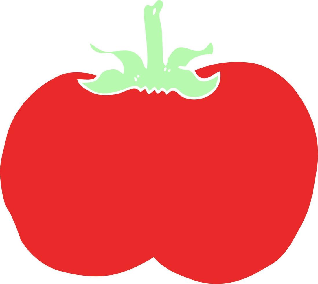 tomate de dibujos animados de estilo de color plano vector