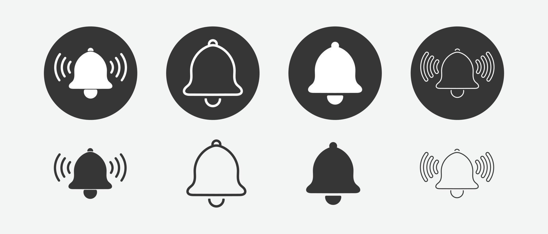 Notification bell icon. incoming inbox message. alarm icon vector