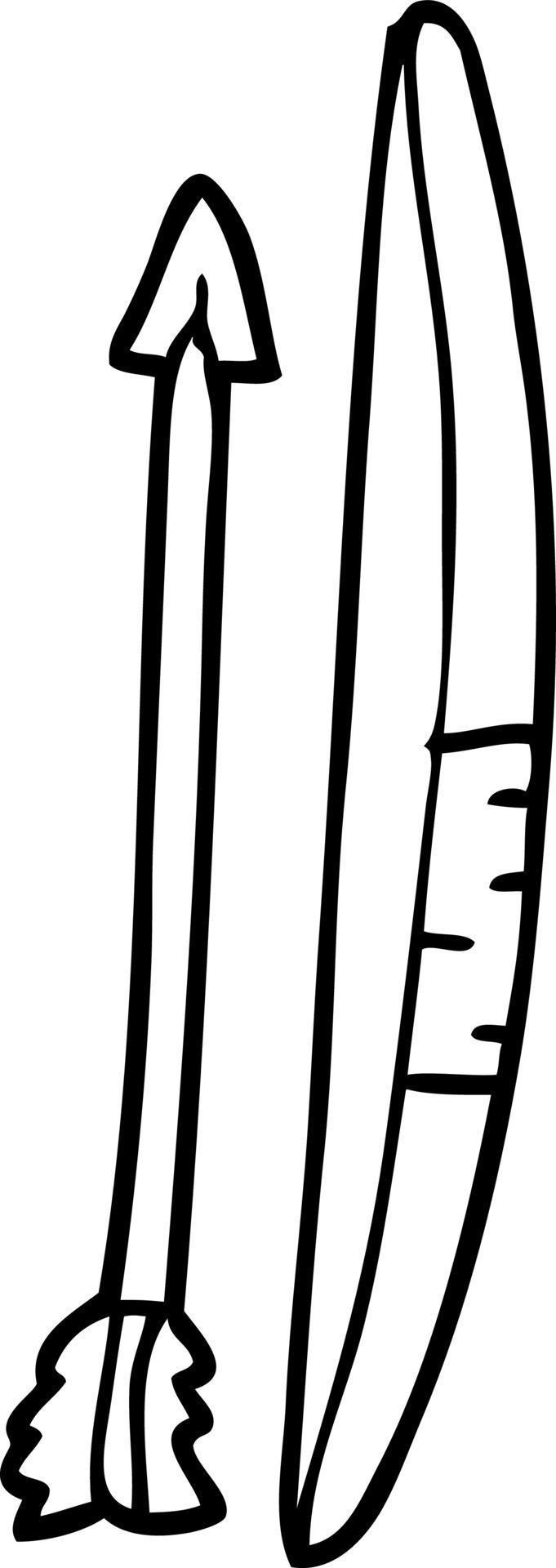 line drawing cartoon bow and arrow 12200595 Vector Art at Vecteezy