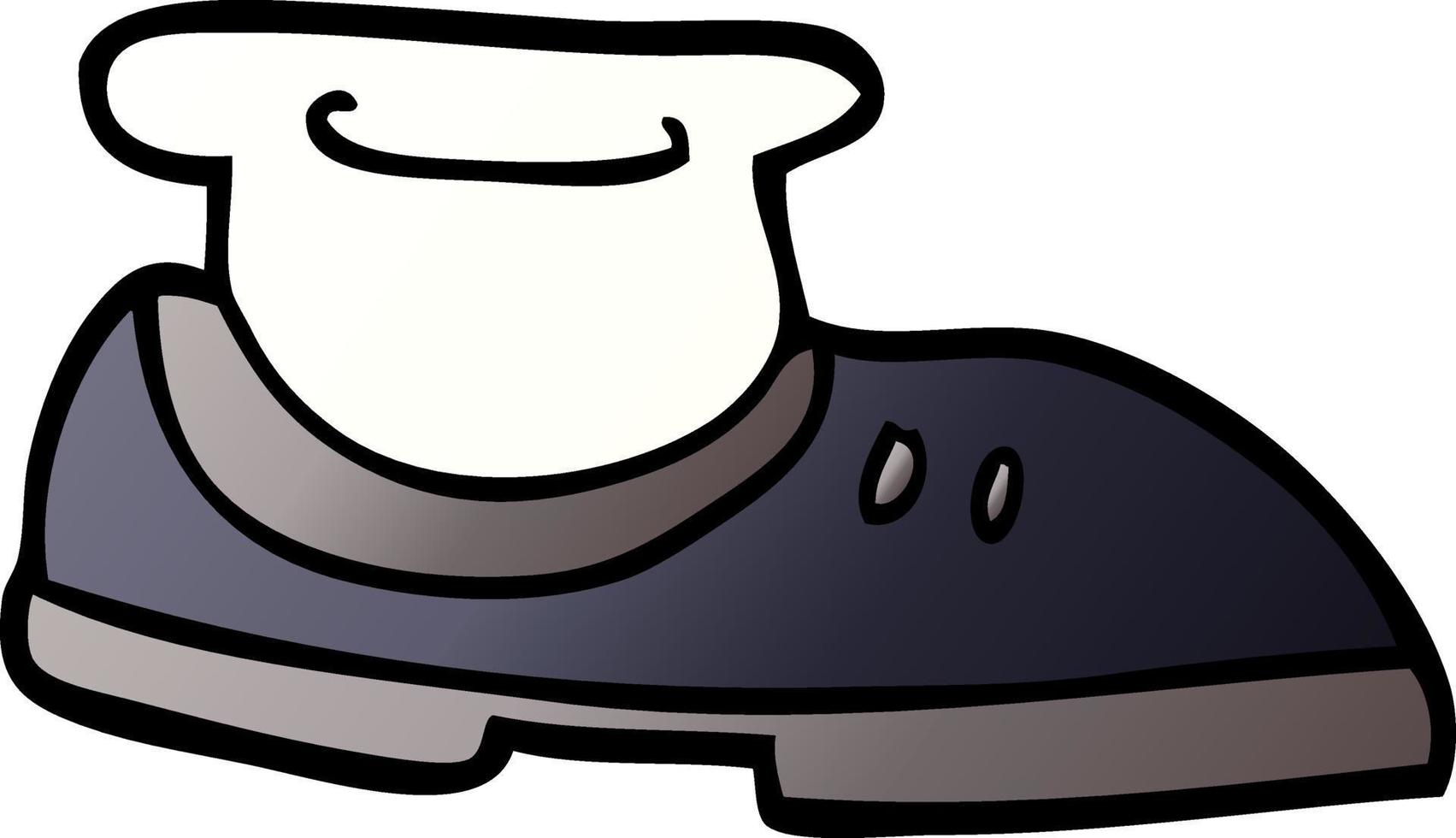 cartoon doodle shoe with sock vector