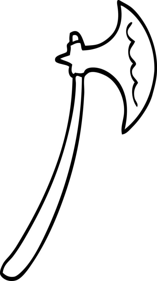 line drawing cartoon axe 12200639 Vector Art at Vecteezy