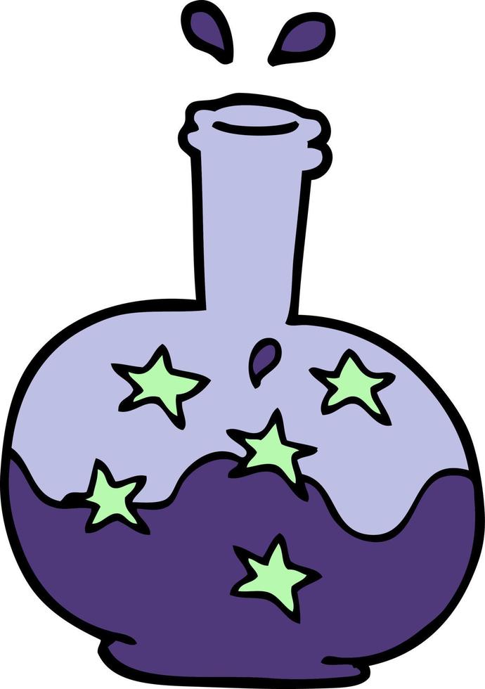 cartoon doodle magic potion vector