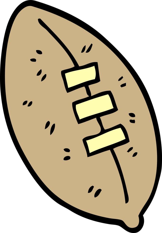 cartoon doodle football vector