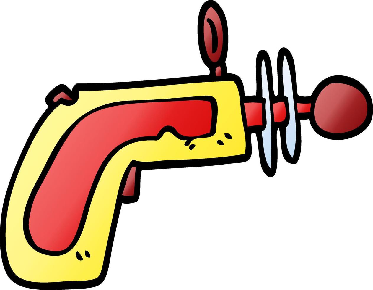 cartoon doodle ray gun vector