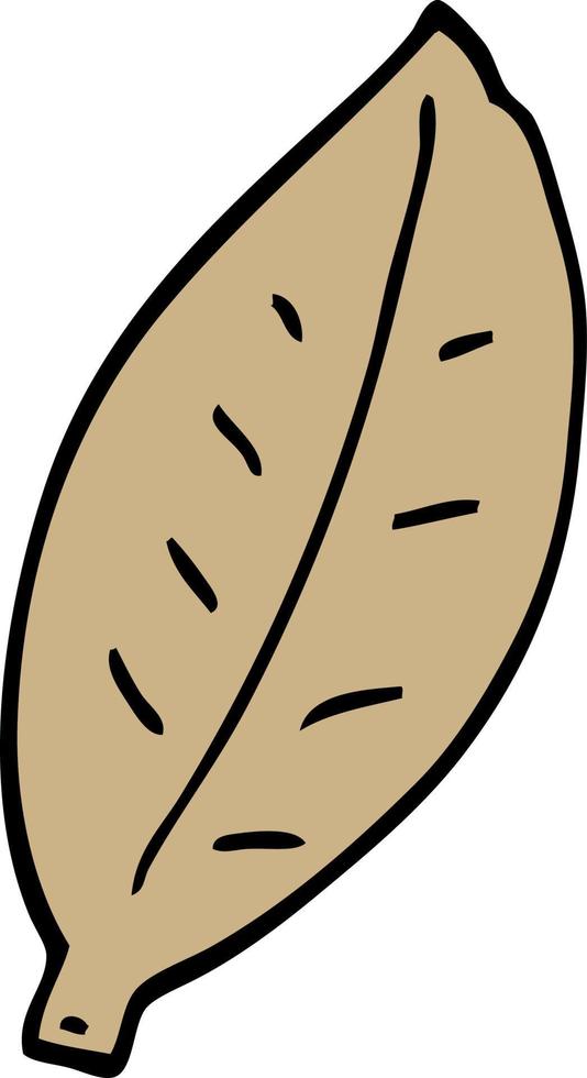 cartoon doodle leaf vector