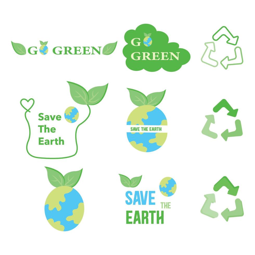 kind of save the earth. 2D vector