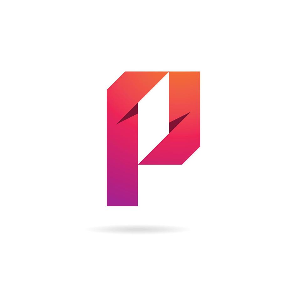 Letter P logo symbol design template vector