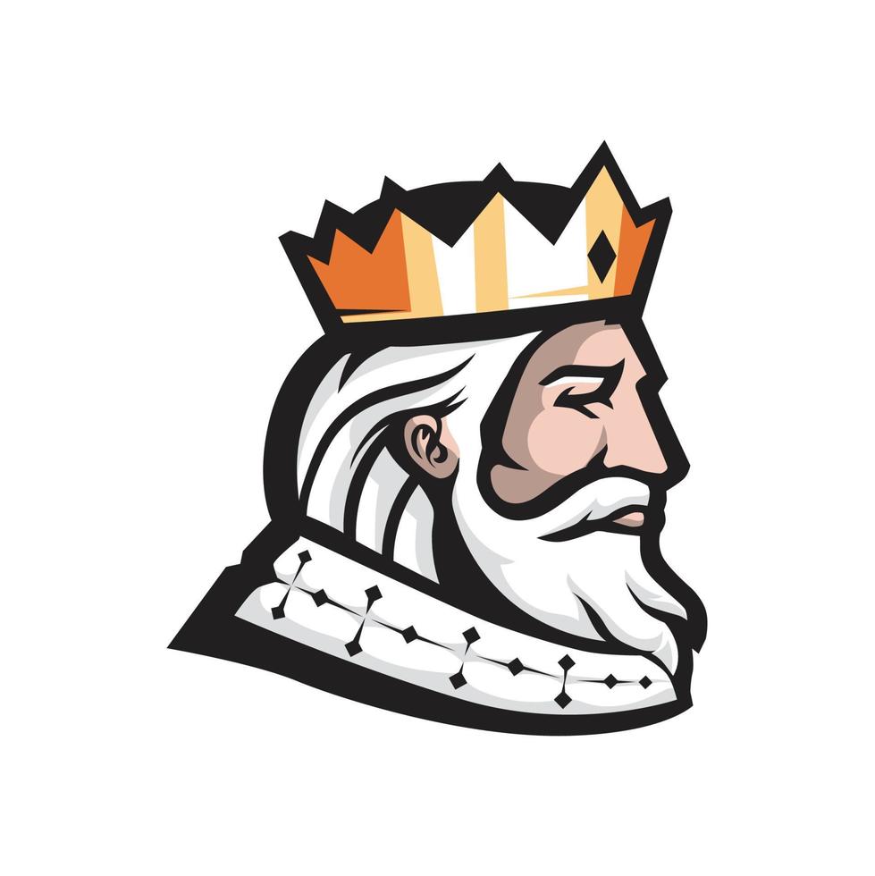 wise King Head  Mascot vector