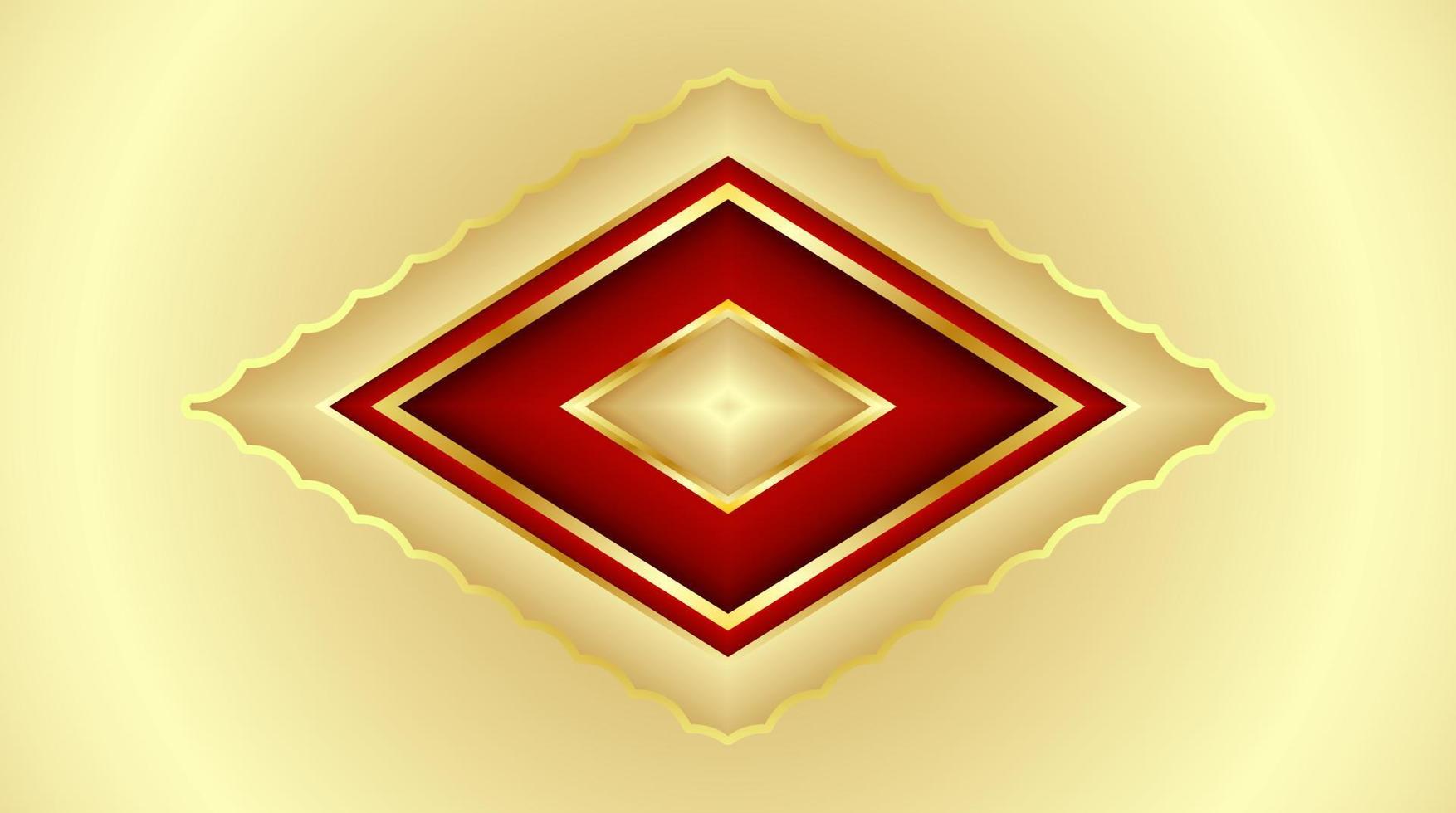 Elegant red and gold background. vector