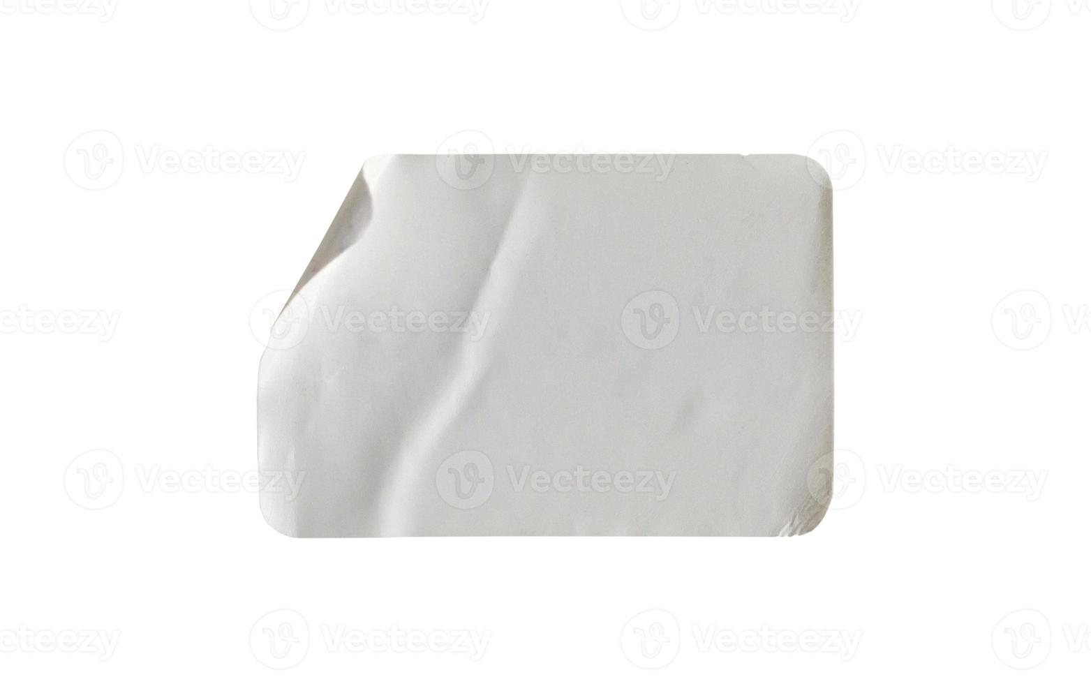 Sticker label isolated on white background with clipping path photo