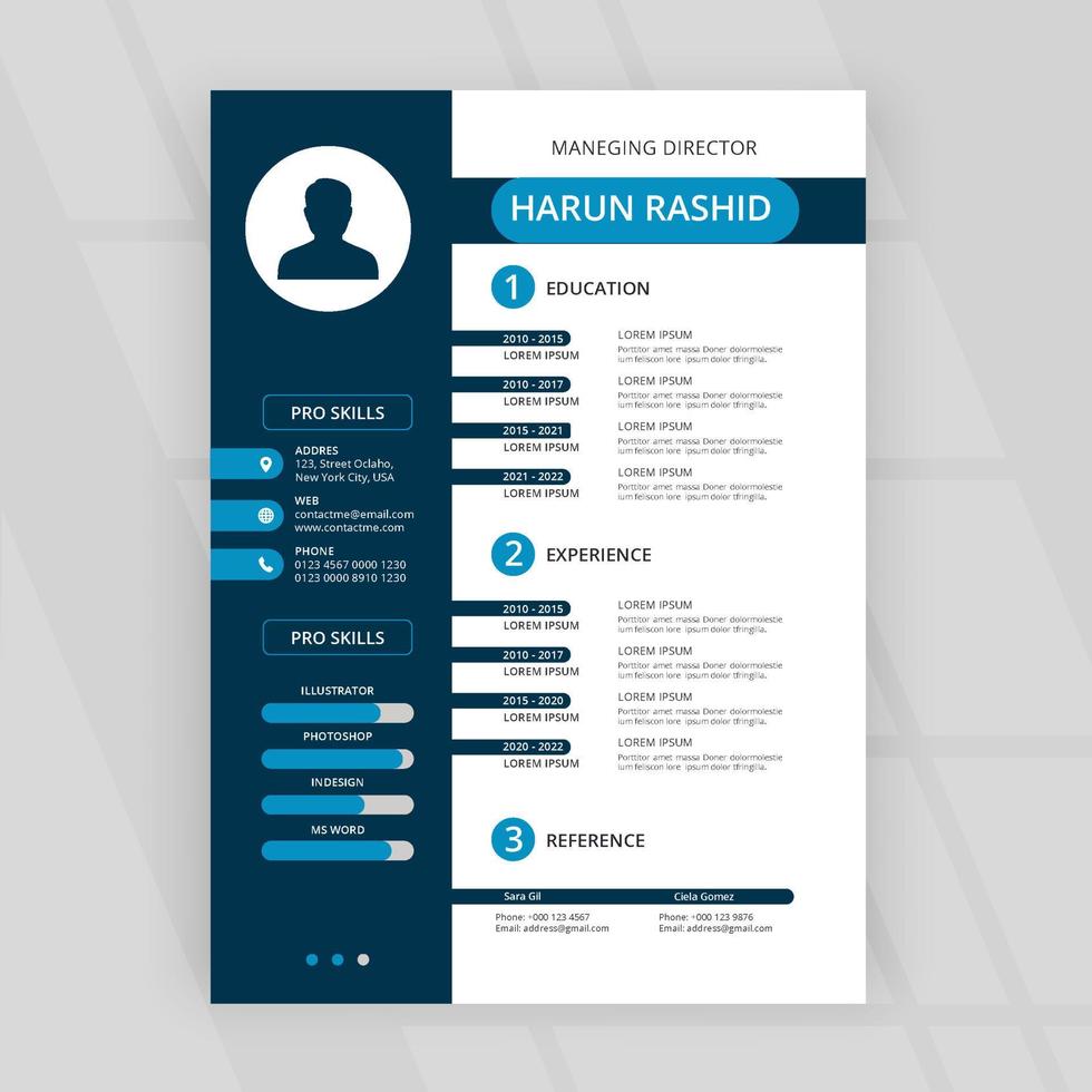 Modern Resume for Business Job Applications vector