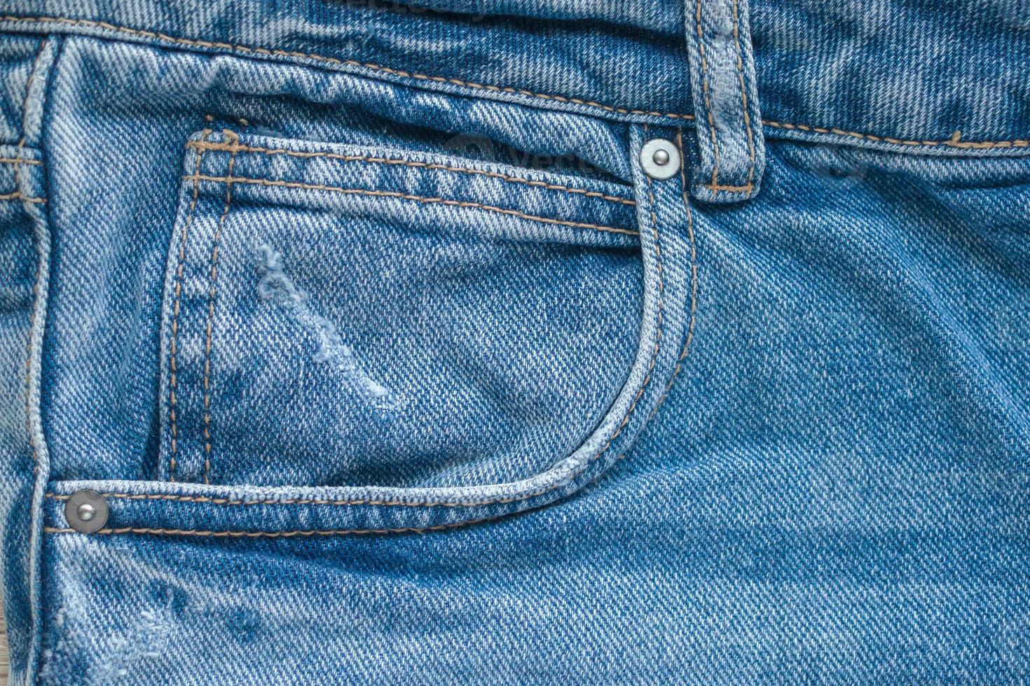 Denim Jeans pocket texture background photo