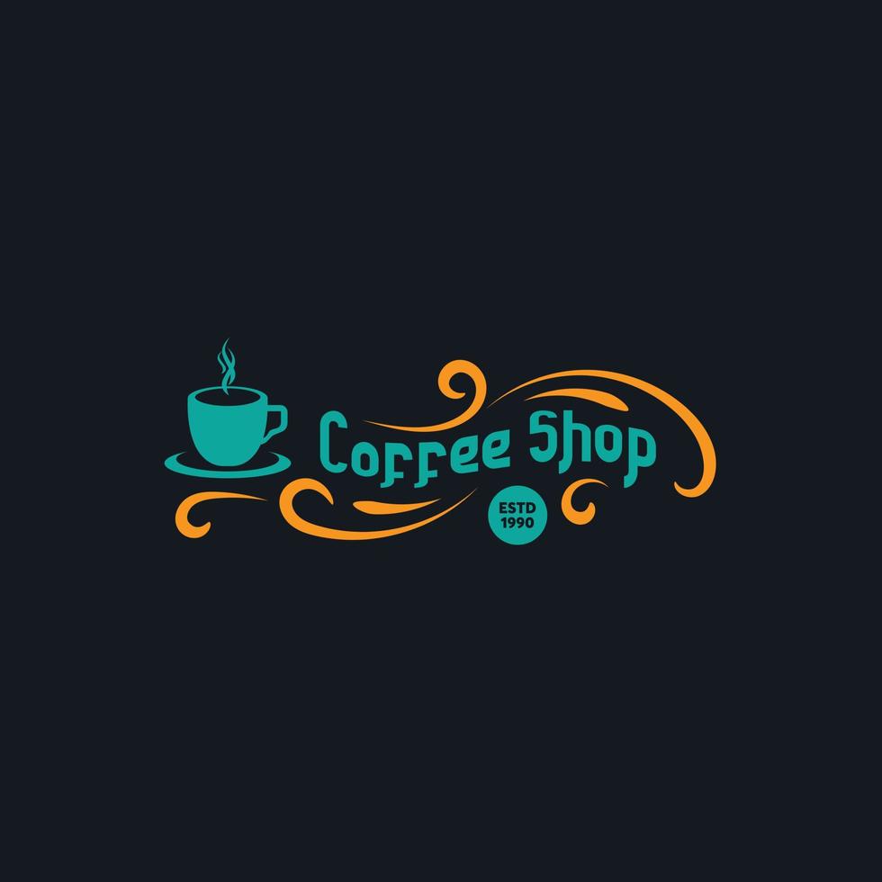 plantilla de diseño de logotipo de café. ilustración vectorial vector