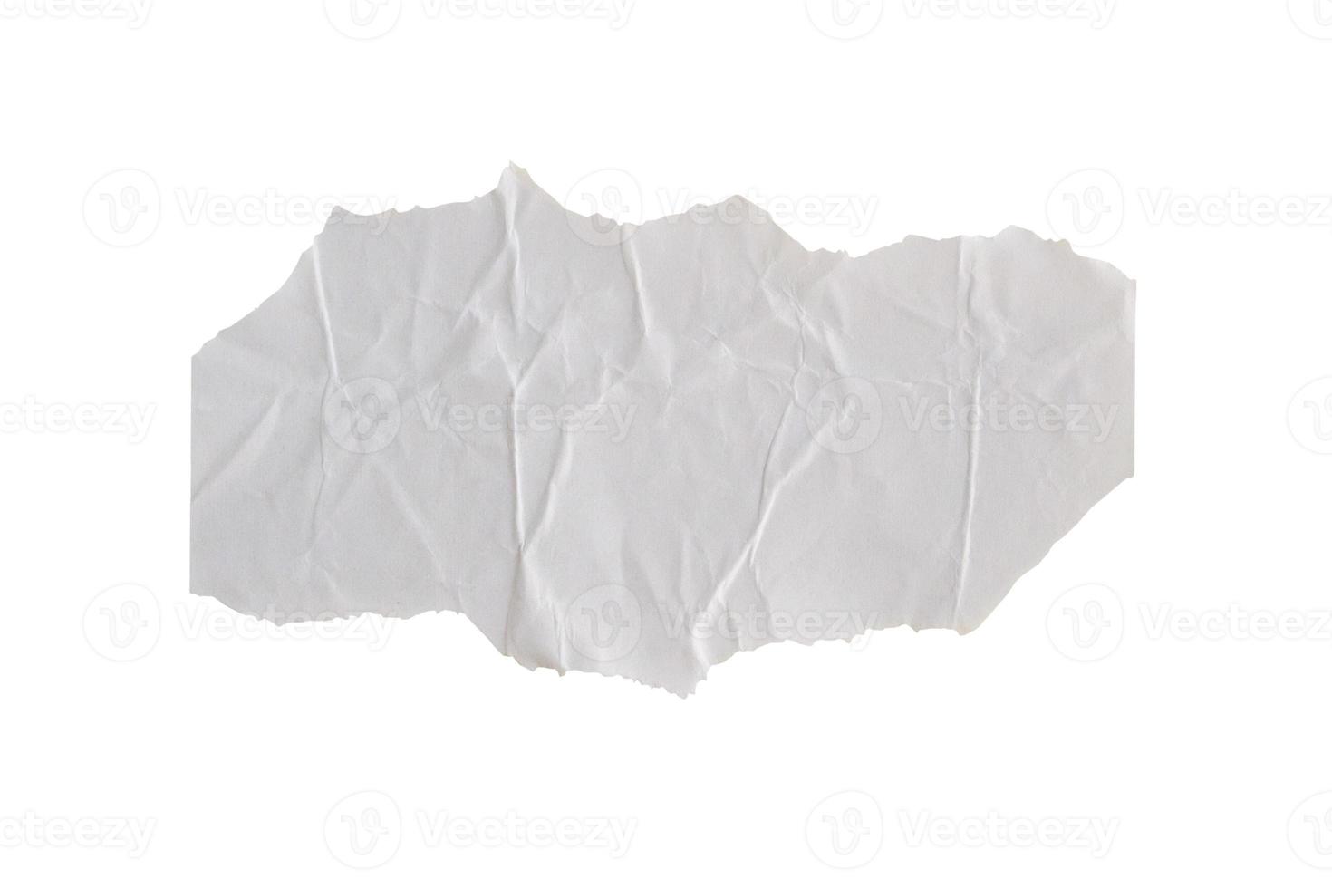 etiqueta adhesiva de papel blanco en blanco aislada en fondo blanco con trazado de recorte foto