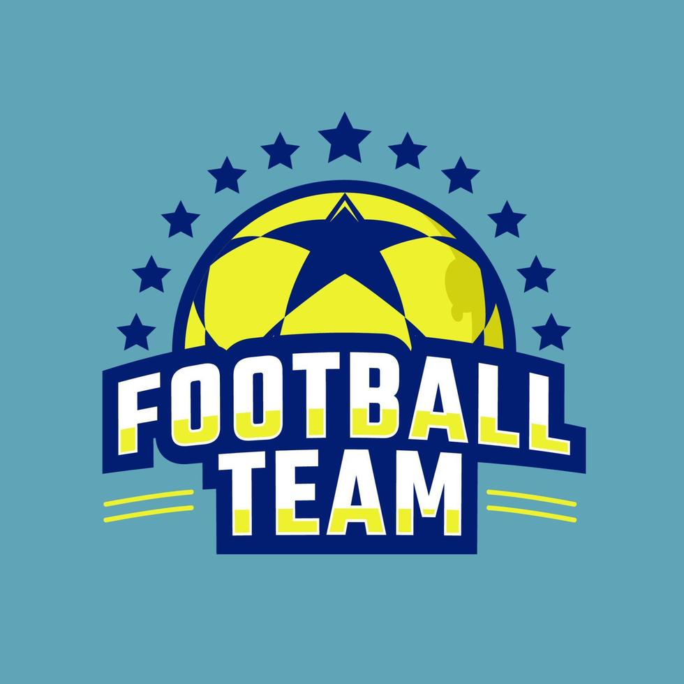 logotipo de campeonato de fútbol con adorno de estrella vector