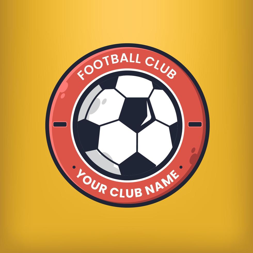 genial logotipo del club de fútbol en el fondo del círculo vector