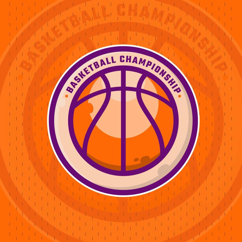 American basketball logo template, vector illustration