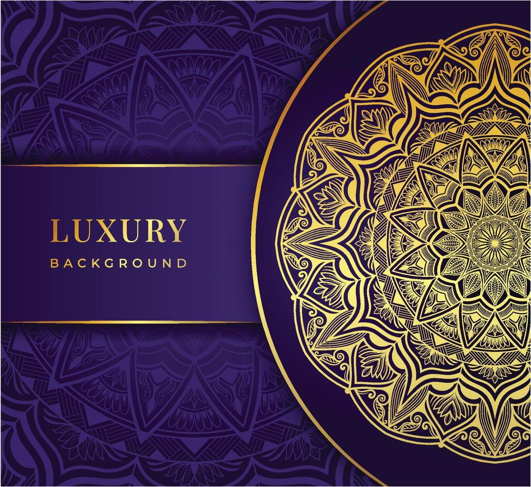 Luxury golden mandala ornate background for wedding invitation Golden mandala design background vector