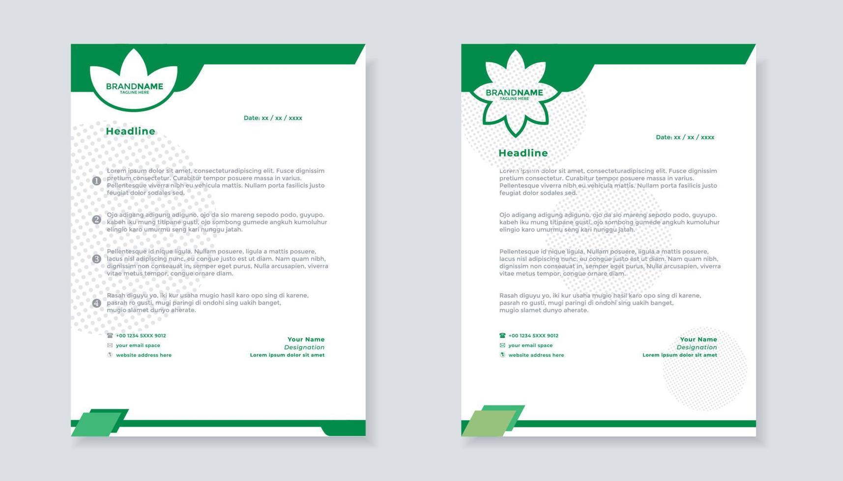 modern elegant of letterhead template for stationary design for business corporation vector