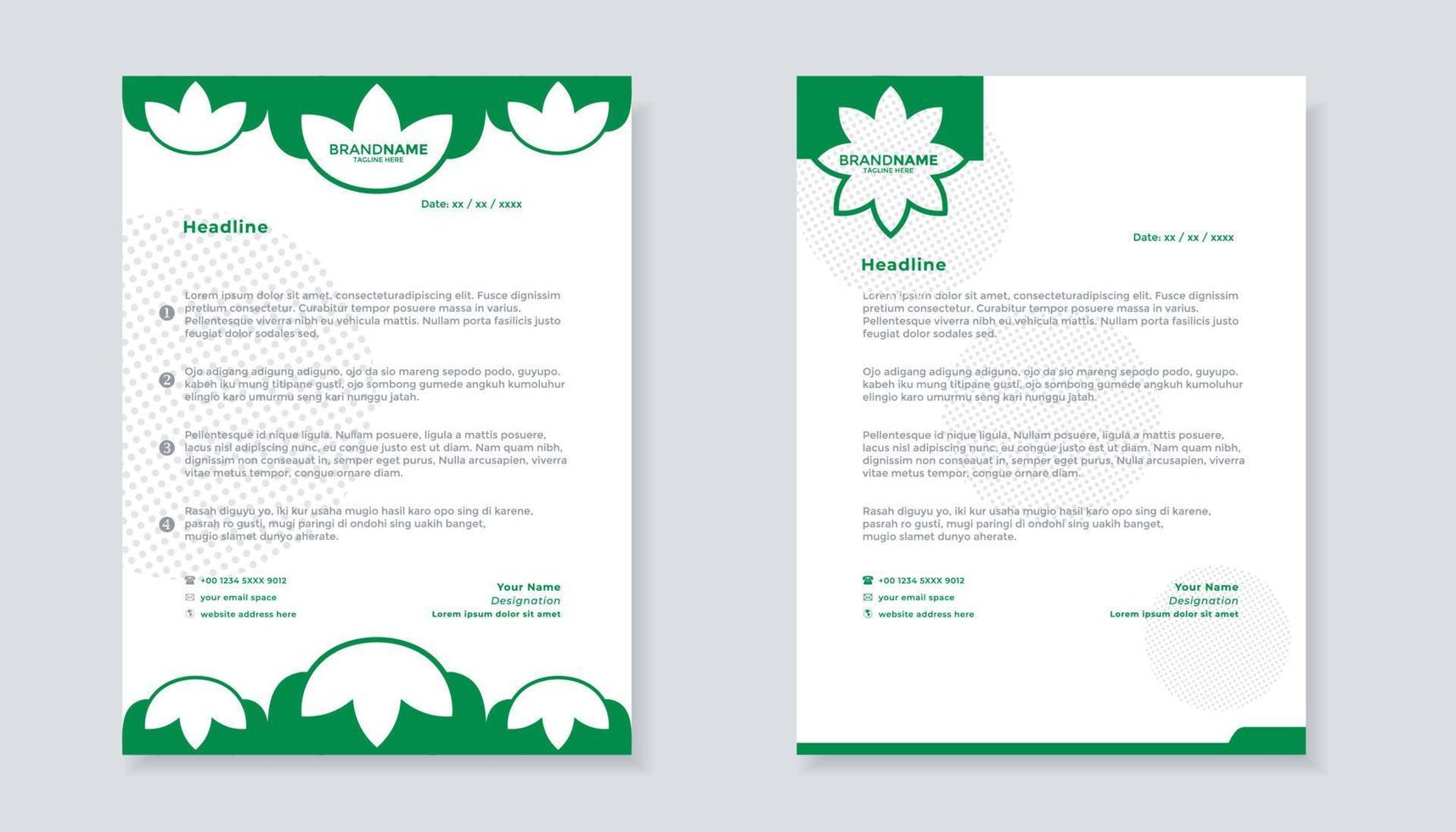 modern elegant of letterhead template for stationary design for business corporation vector