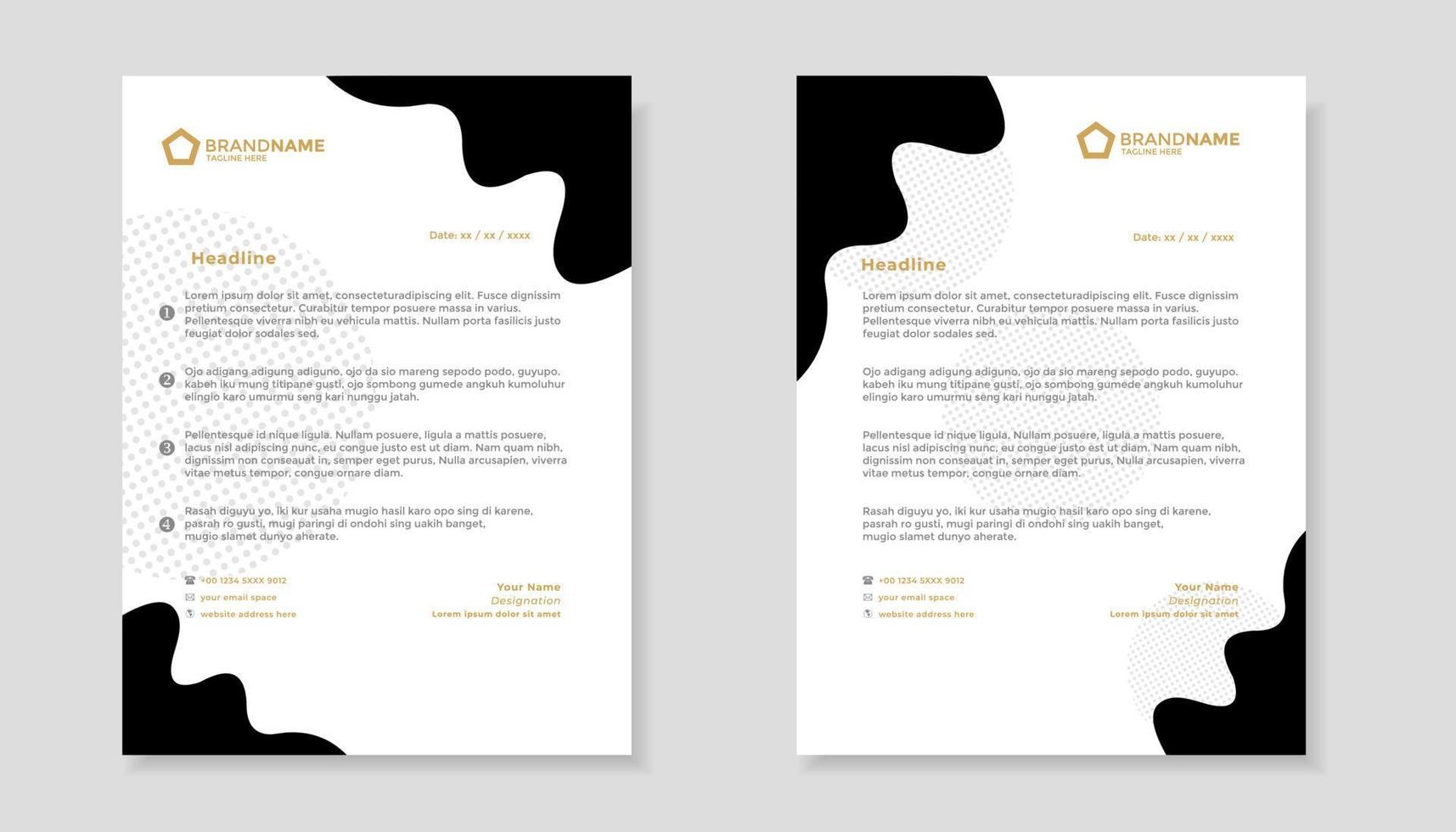 letterhead template for stationary design for business corporation vector