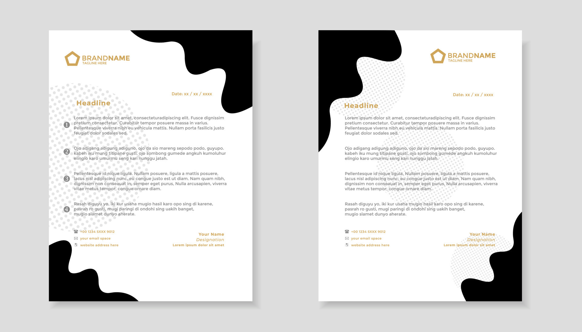 letterhead template for stationary design for business corporation