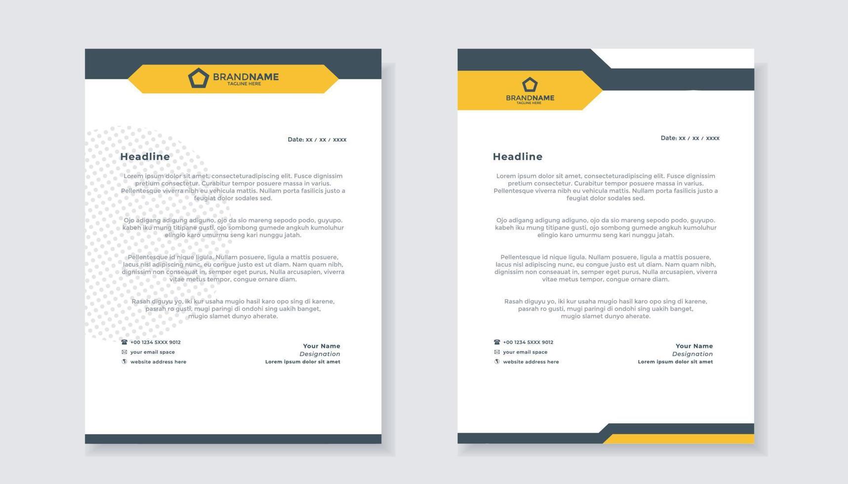 new modern elegant of letterhead template for stationary design for business corporation vector