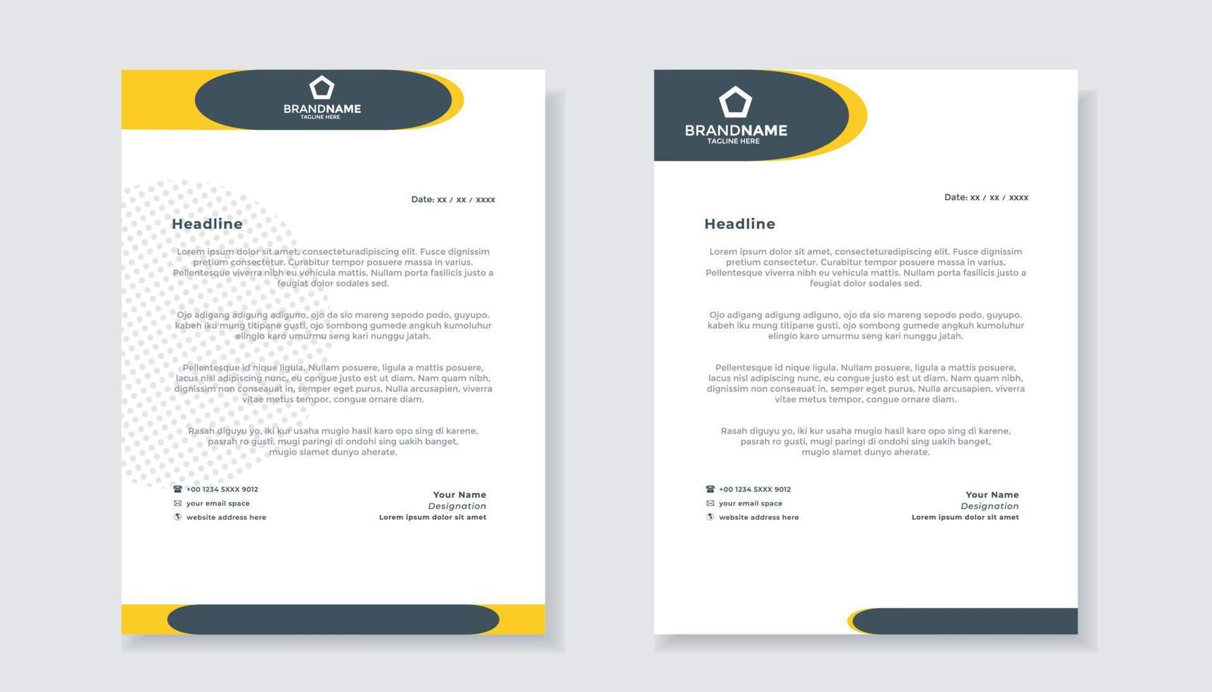 new modern elegant of letterhead template for stationary design for business corporation vector