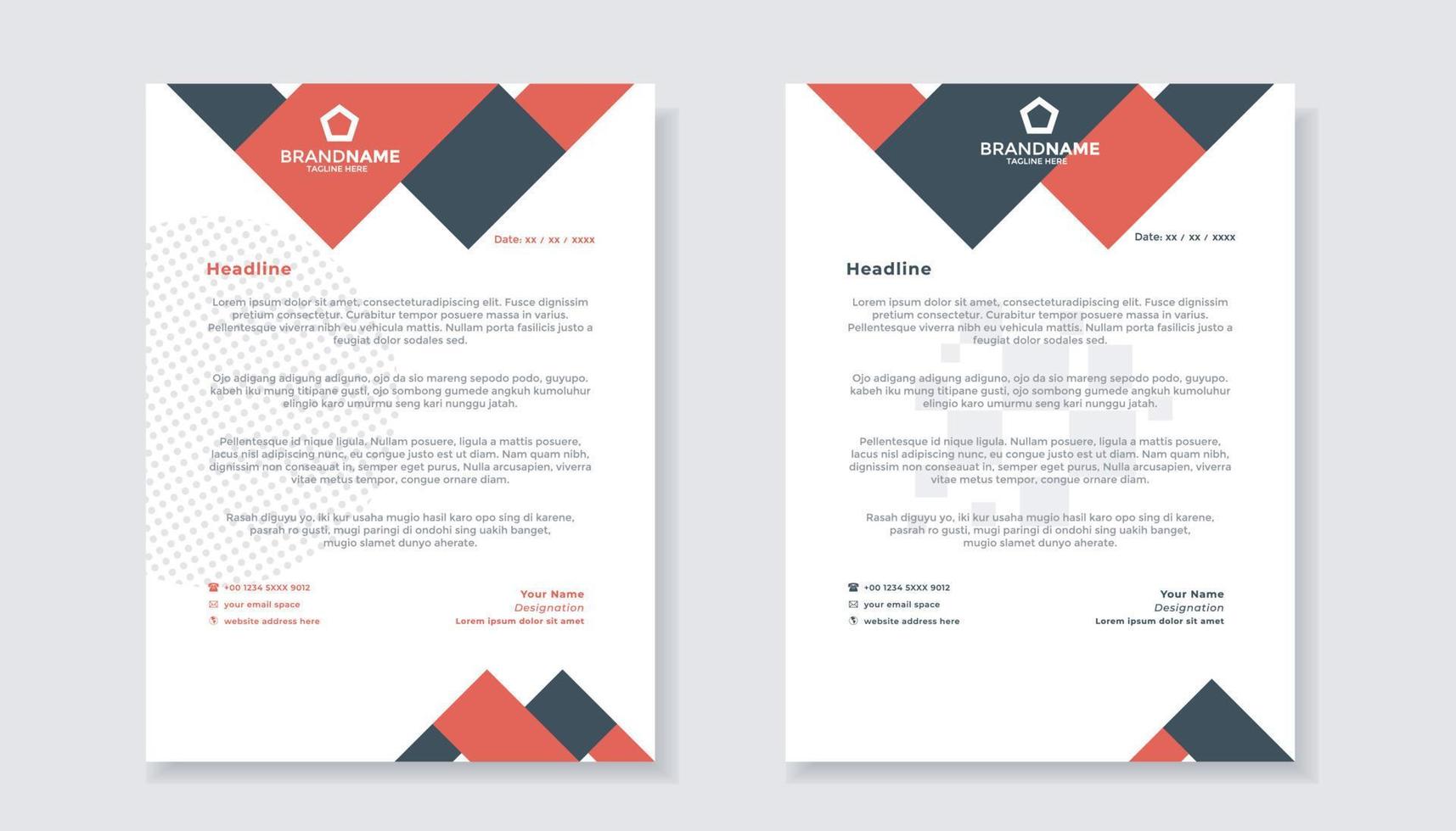 new modern elegant of letterhead template for stationary design for business corporation vector