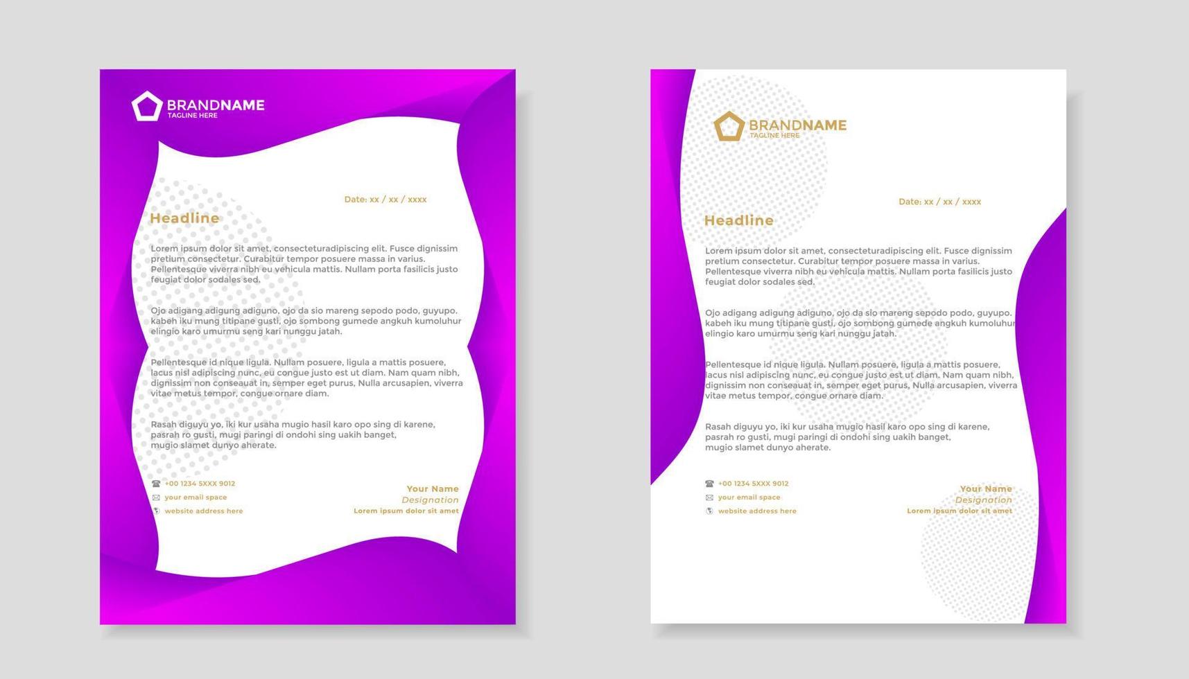 elegant of letterhead template for stationary design for business corporation vector