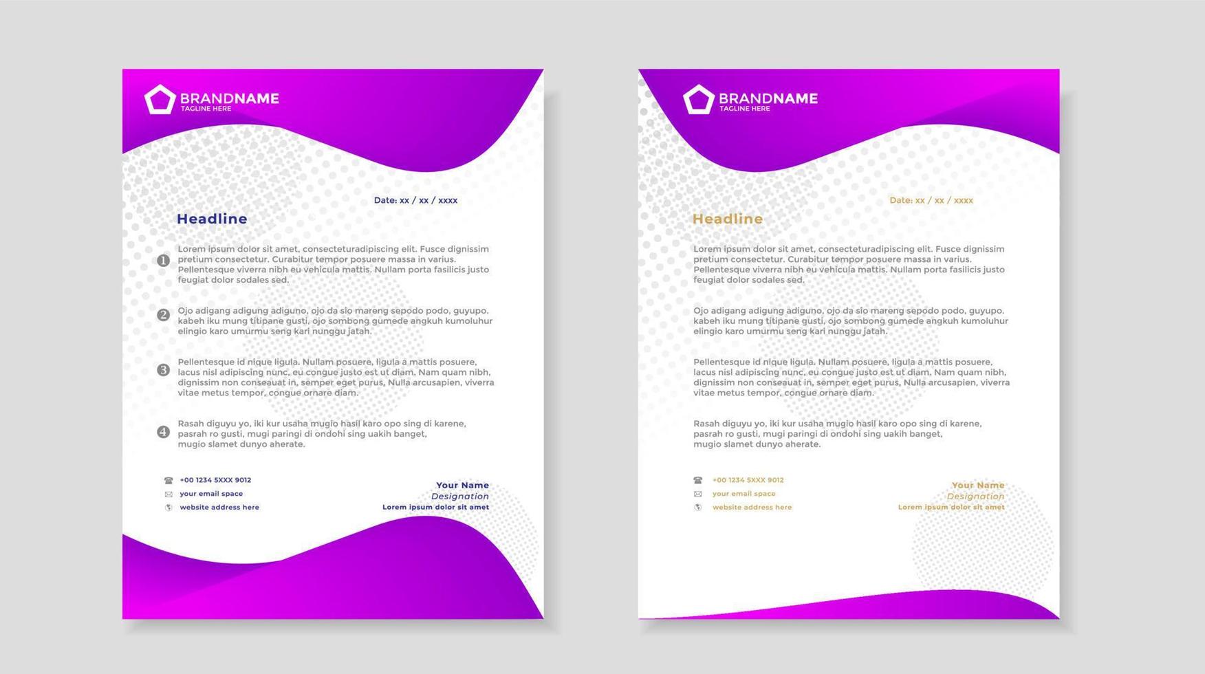 elegant of letterhead template for stationary design for business corporation vector