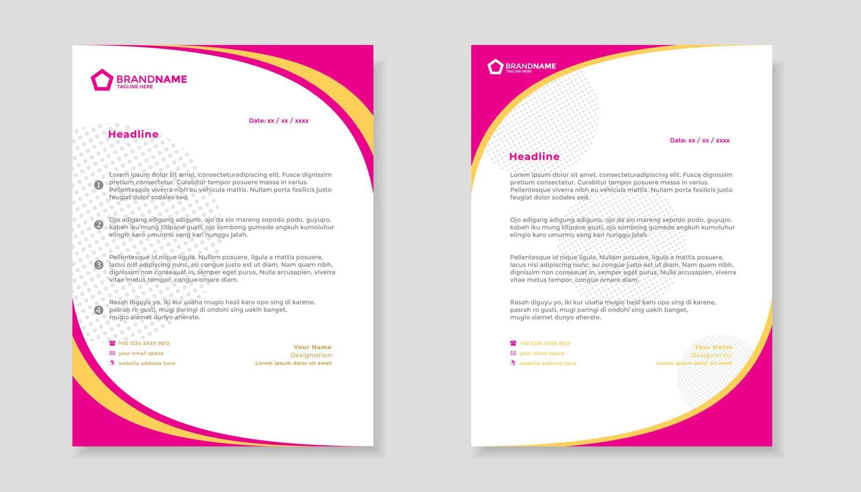 modern elegant of letterhead template for stationary design for business corporation vector