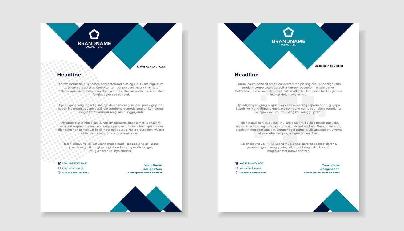 new modern elegant of letterhead template for stationary design for business corporation vector