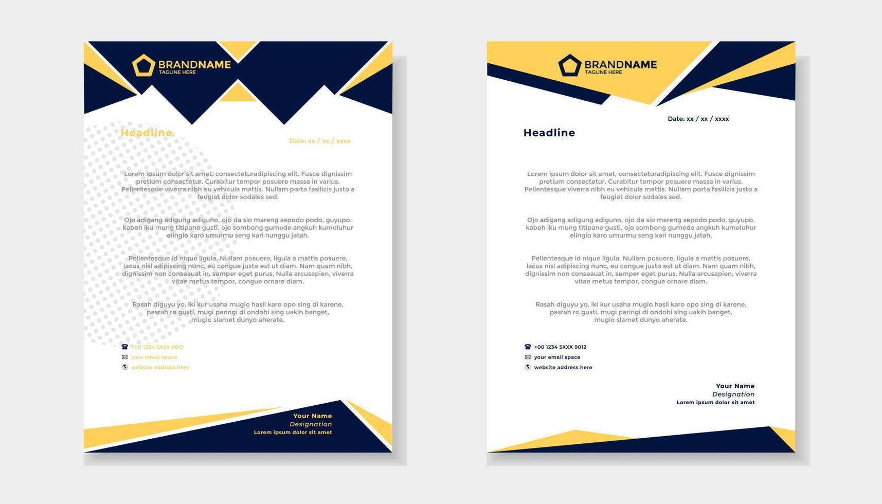 new modern elegant of letterhead template for stationary design for business corporation vector