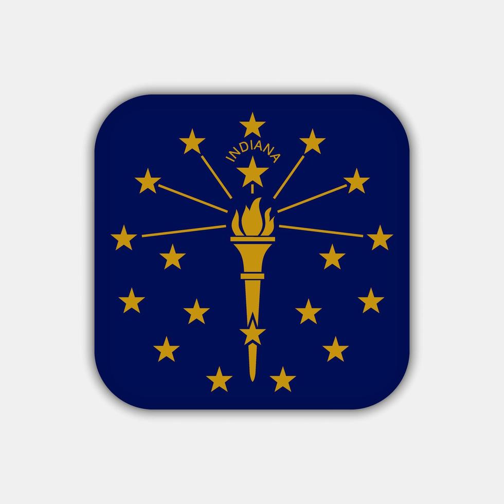 Indiana state flag. Vector illustration.