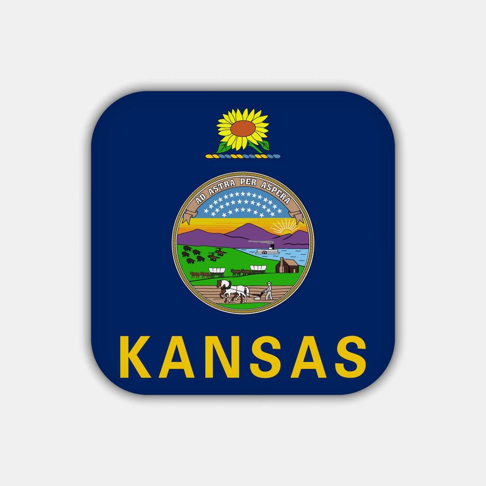 bandera del estado de Kansas. ilustración vectorial vector