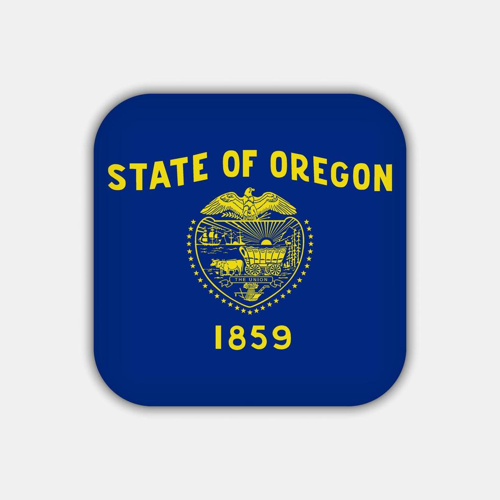 Oregon state flag. Vector illustration.