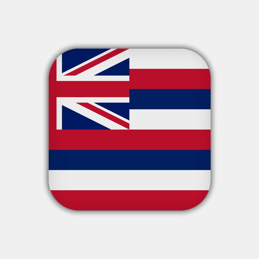 bandera del estado de hawaii. ilustración vectorial vector