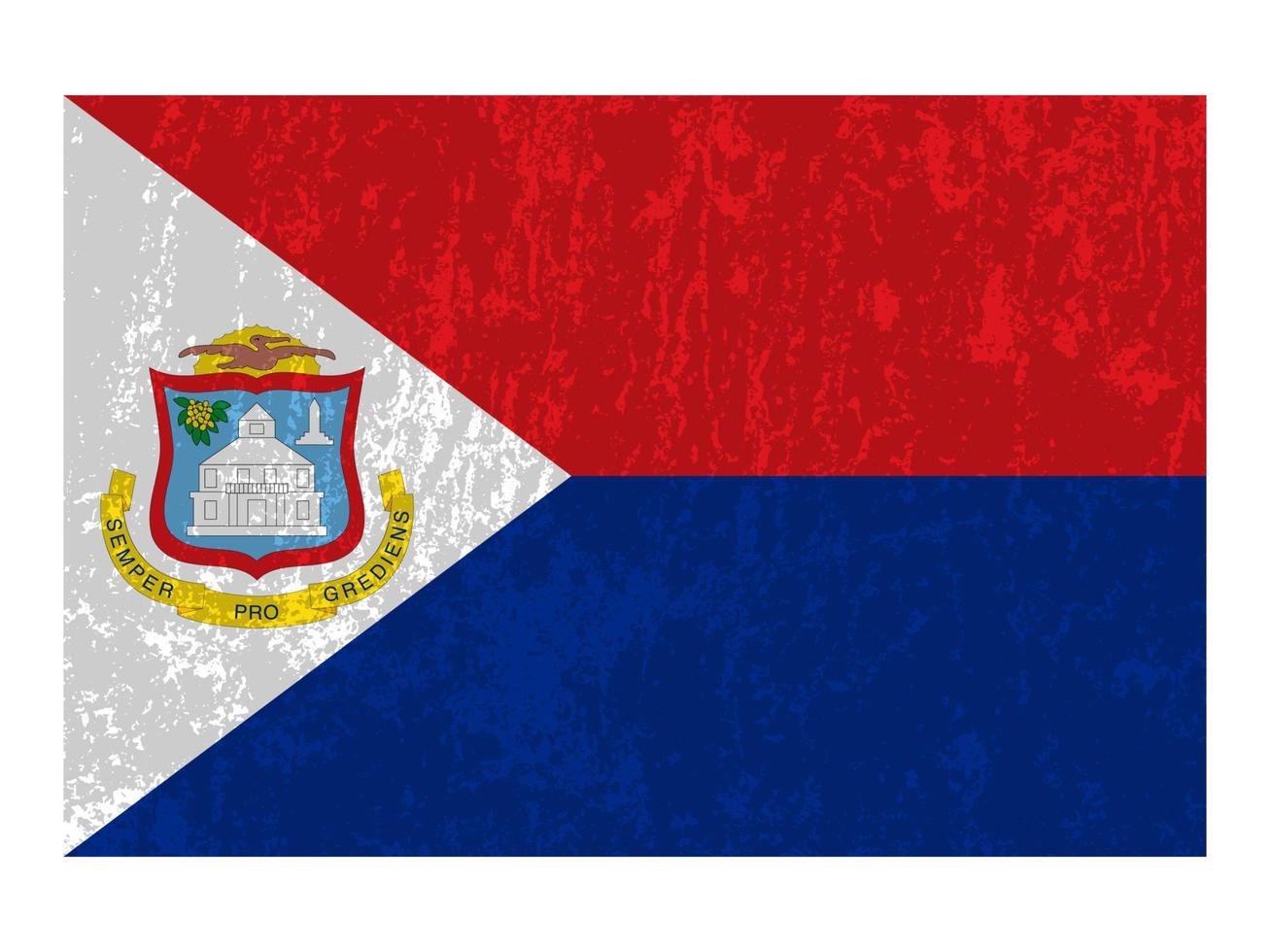 bandera de sint maarten, colores oficiales y proporción. ilustración vectorial vector