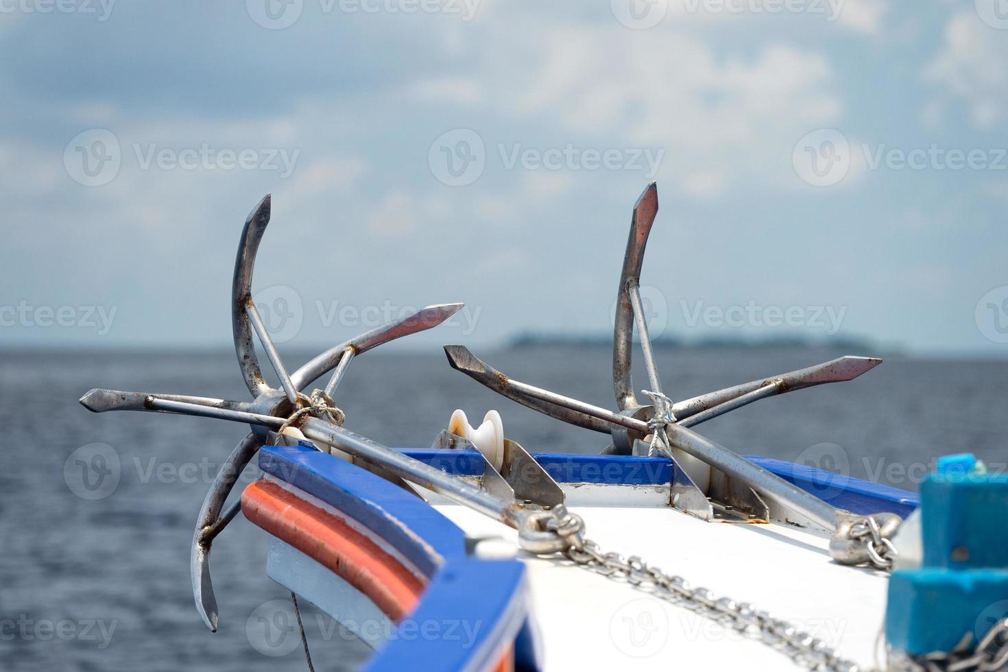 ship anchor on ocean photo