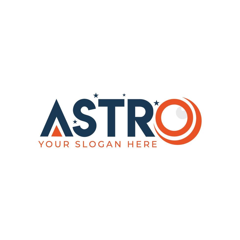Colorful Minimalist Astro logo Template vector