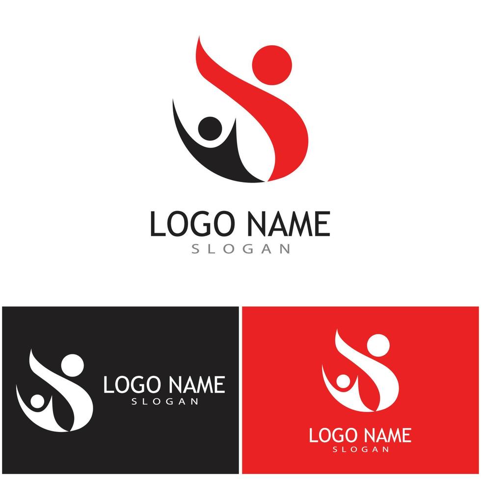 Adoption and community care Logo template vector