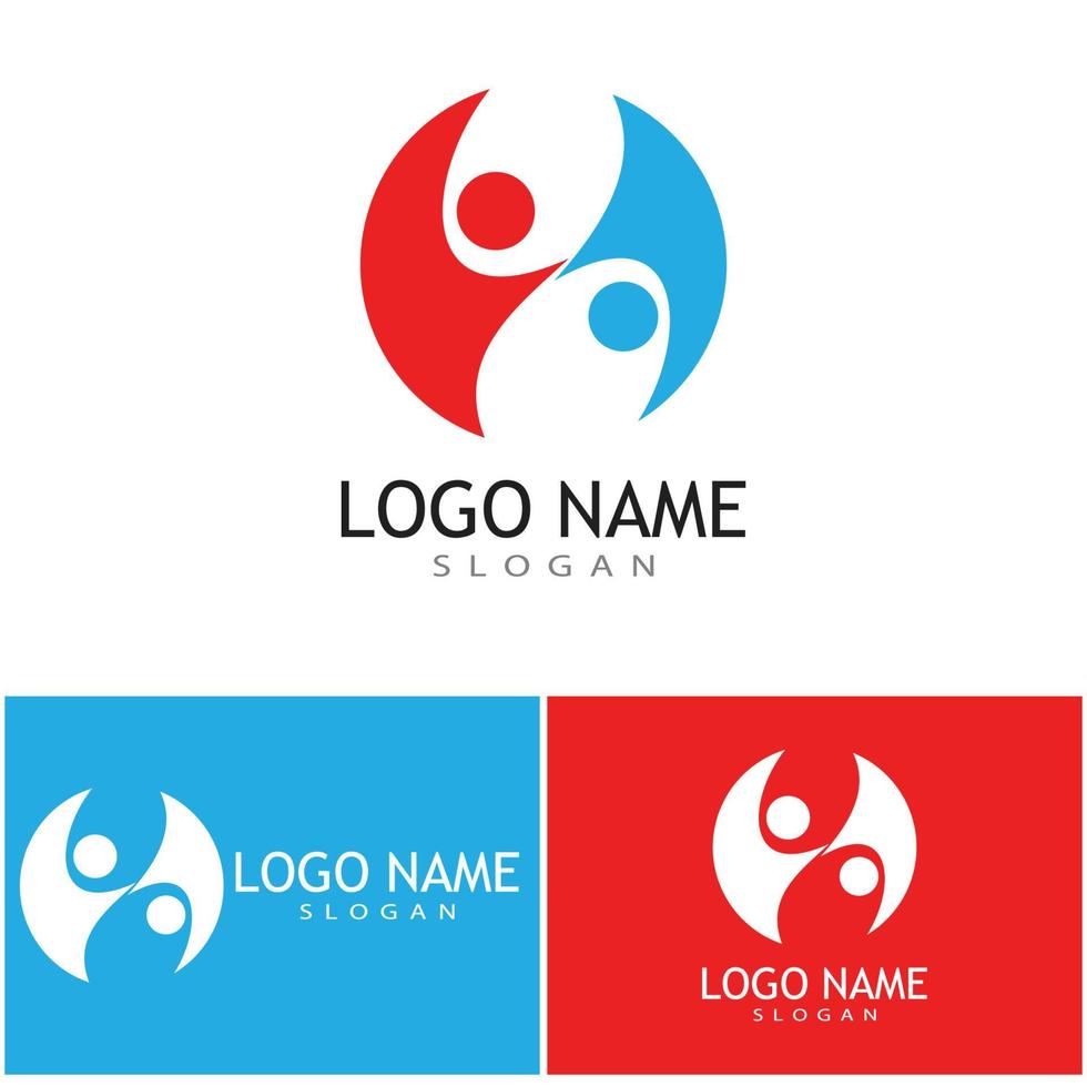 Adoption and community care Logo template vector