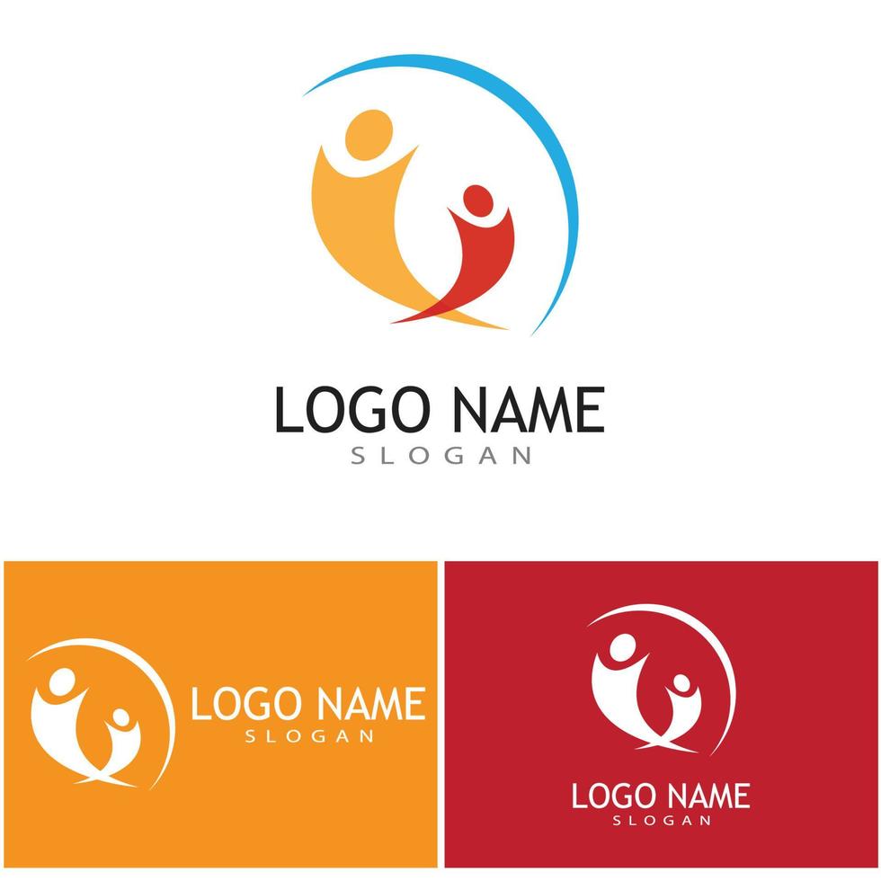 Adoption and community care Logo template vector