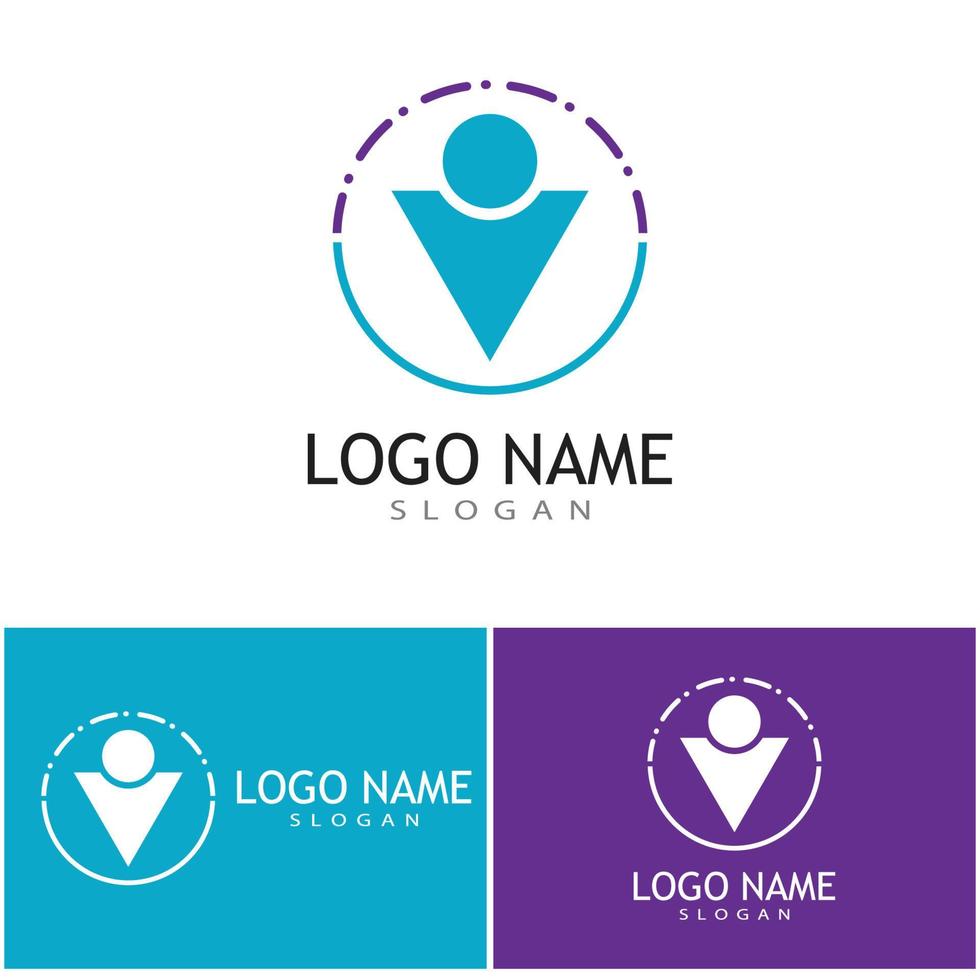 Adoption and community care Logo template vector